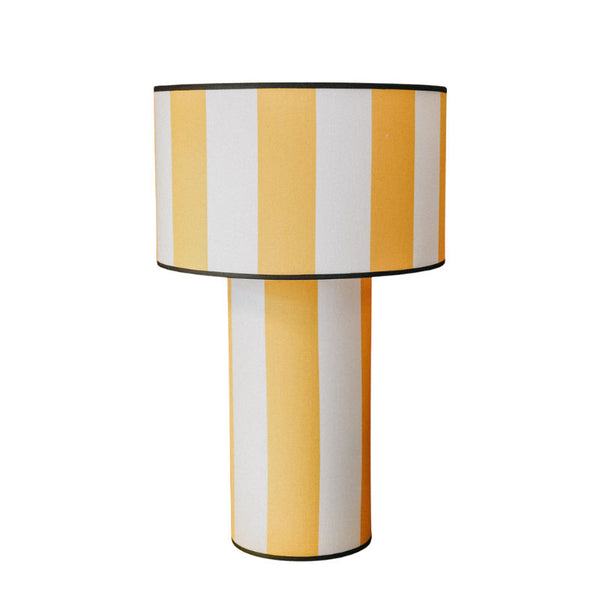 OCTAVEO - Yellow and White Striped Deckchair Table Lamp