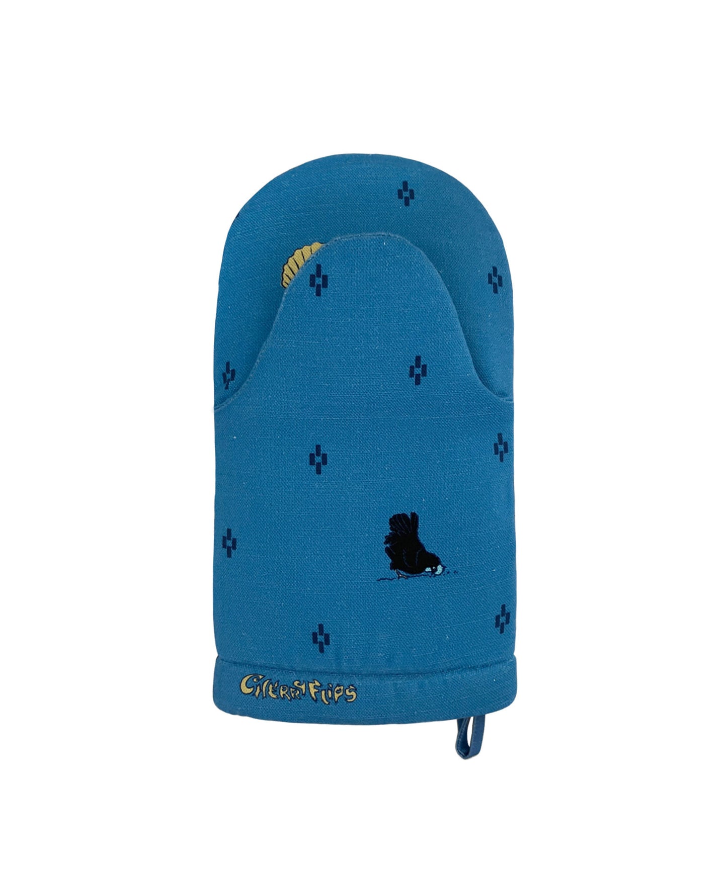 Redwork Oven Mitt in Blue