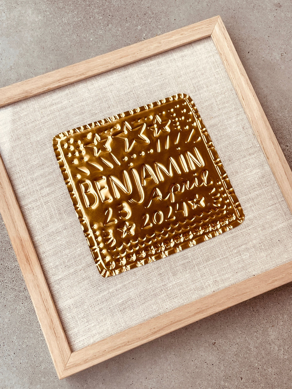 Gold Foil Art Piece - Custom Made with Name
