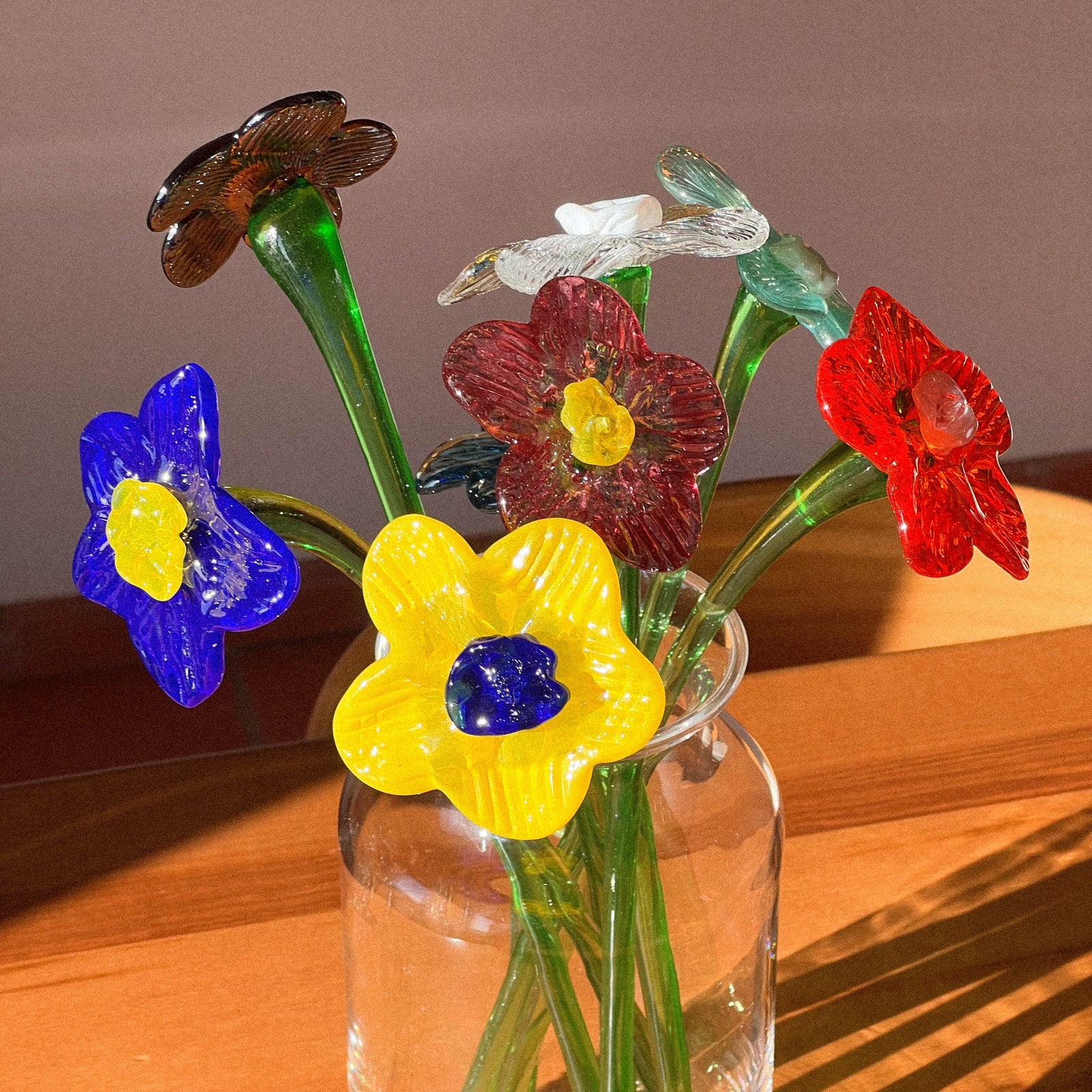 Mouthblown Crystal Flower - Large