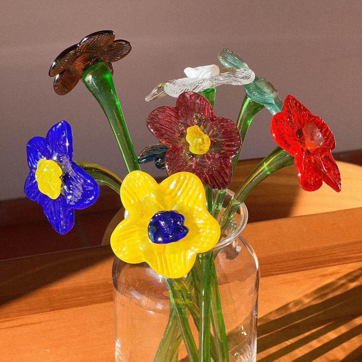 Mouthblown Crystal Flower - Large