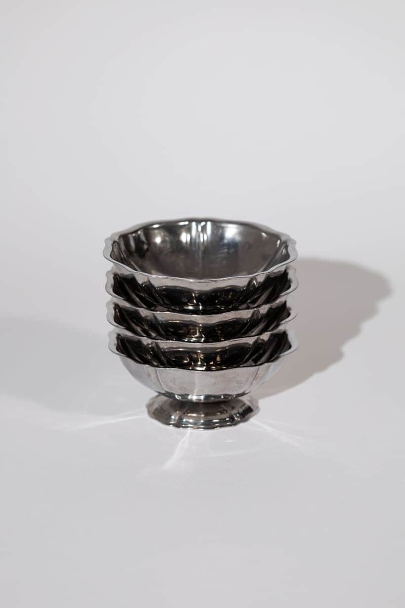 Vintage French Adorned Silver Coupes