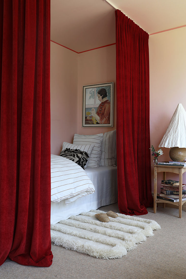 Curtain Velvet Velour Red