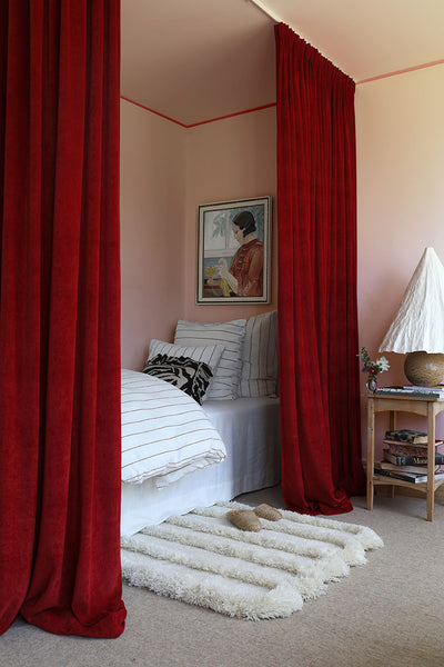 Curtain Velvet Velour Red