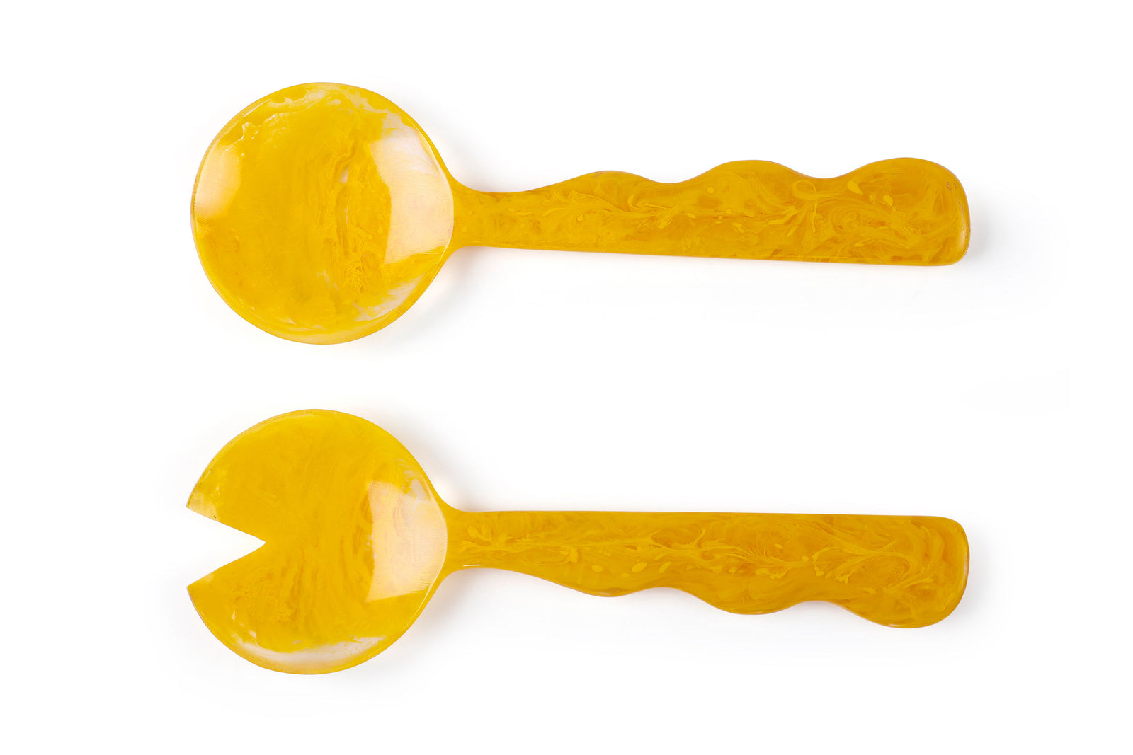 Resin Salad Server Mustard (Set of 2)