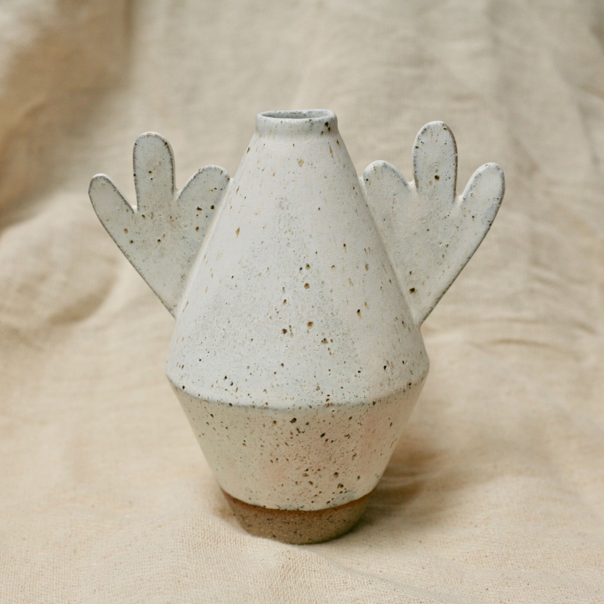 Diamond Vase with Flower Handles