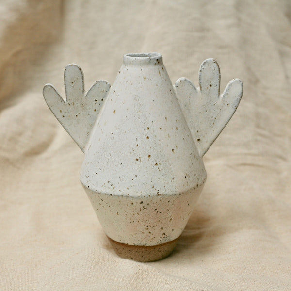 Diamond Vase with Flower Handles