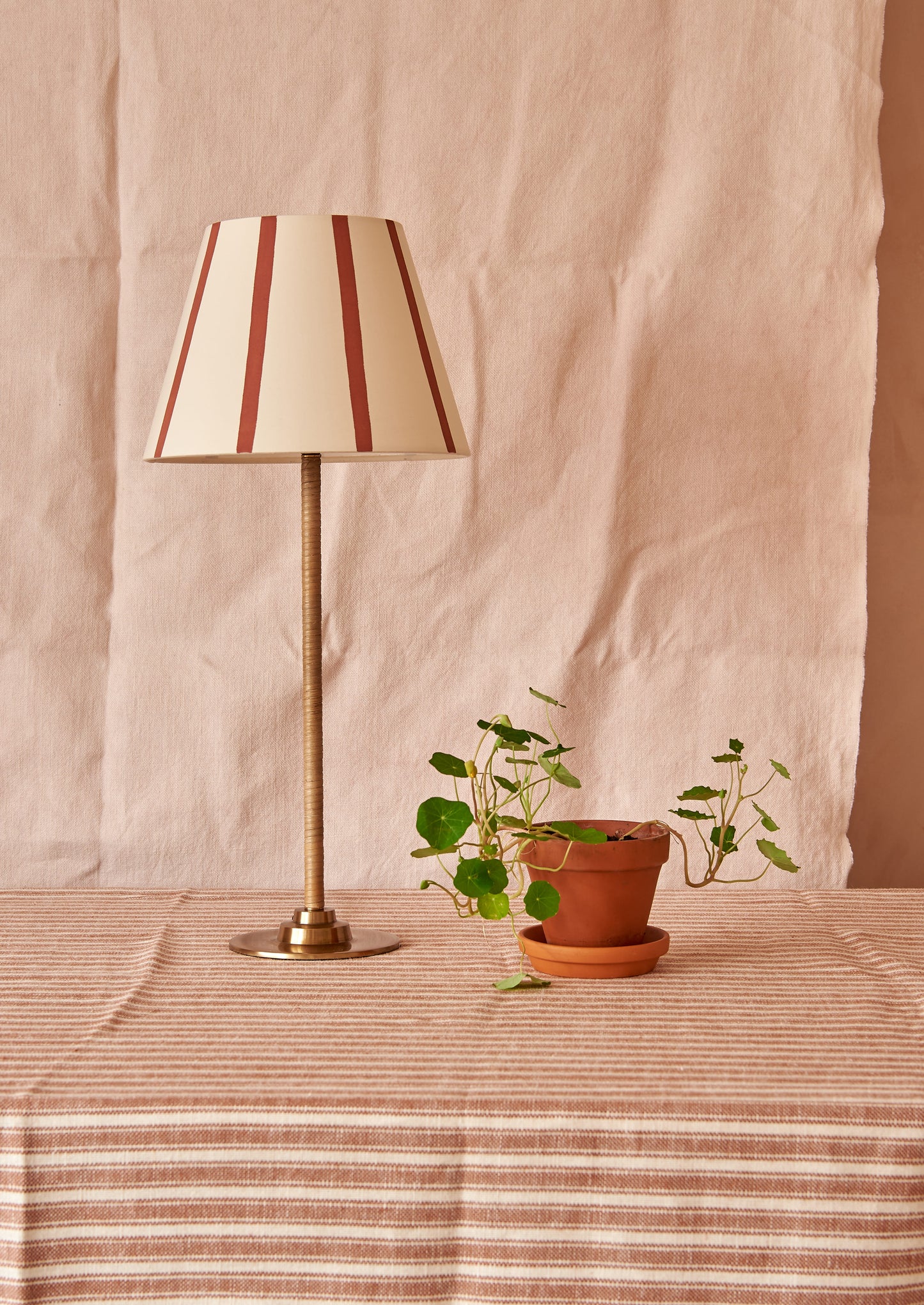 Rust Stripe Lampshades