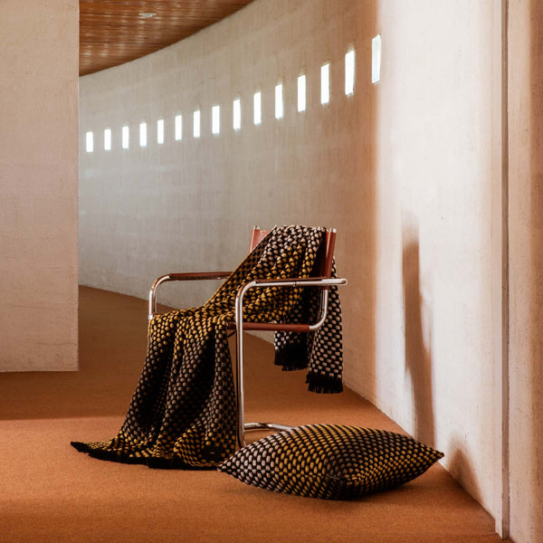 Basketweave Blanket Mustard
