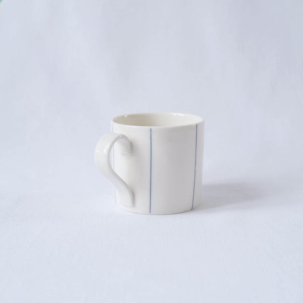 Small Mug with Cobalt Blue Stripes