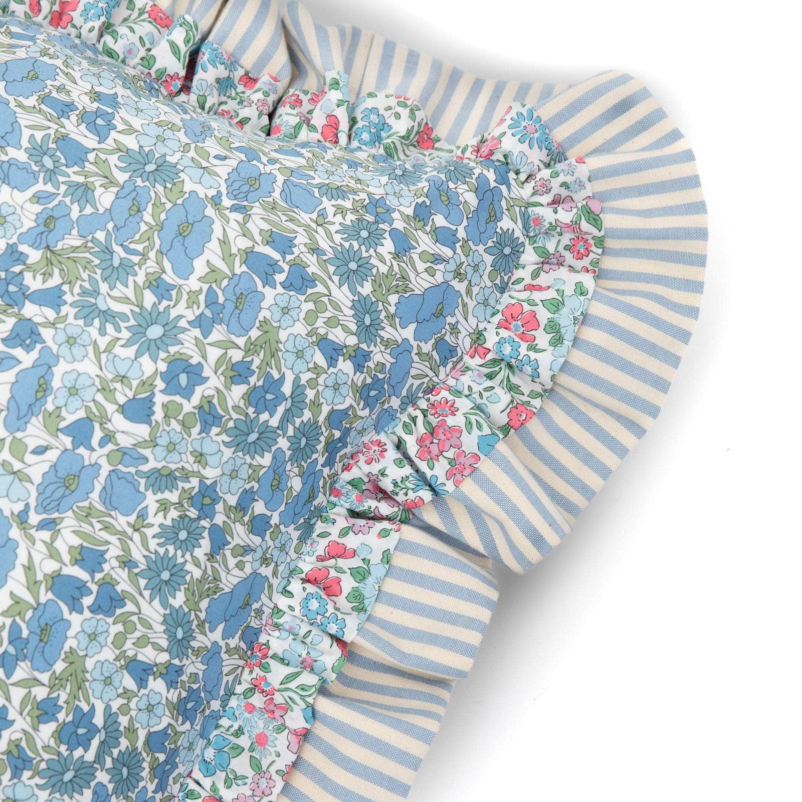Double Ruffle Cushion made from Liberty Fabrics