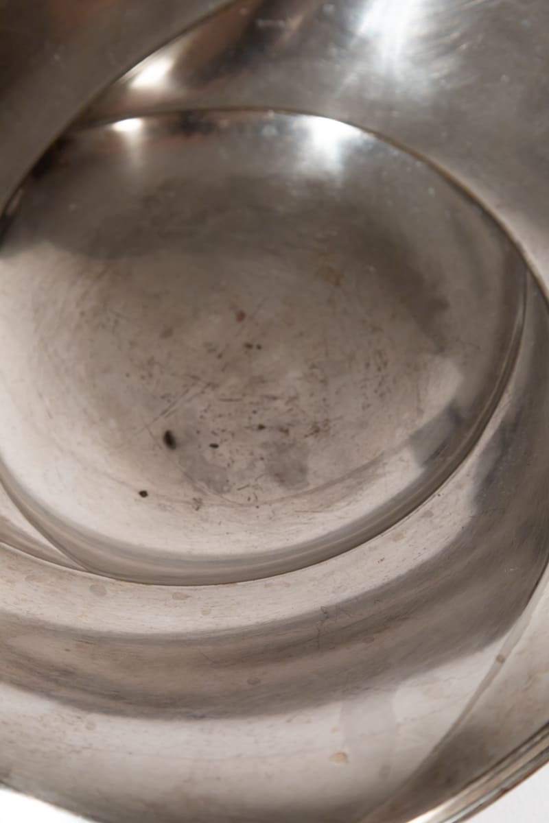 Art deco revival silver bowl