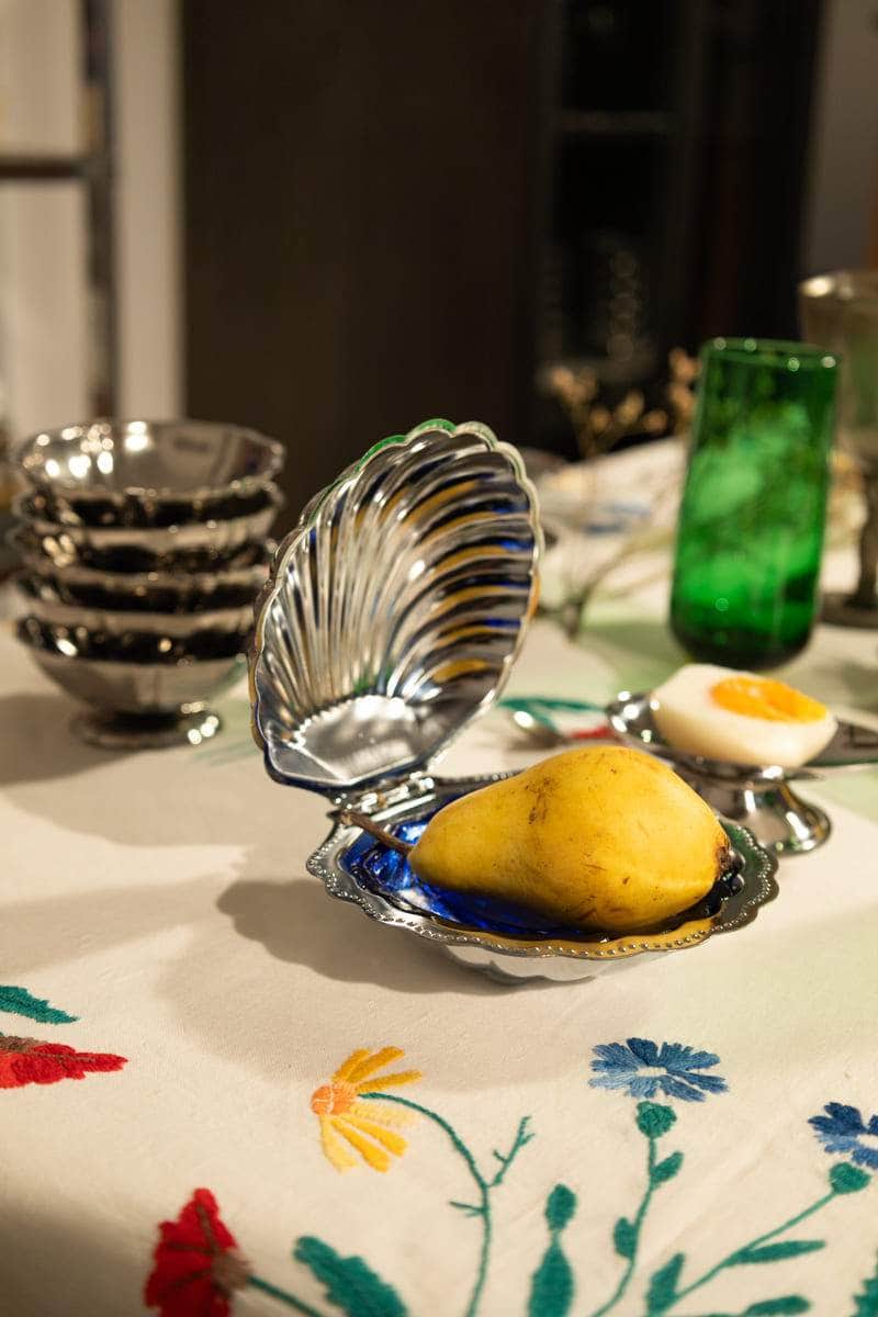 Vintage Silver Shell Dish