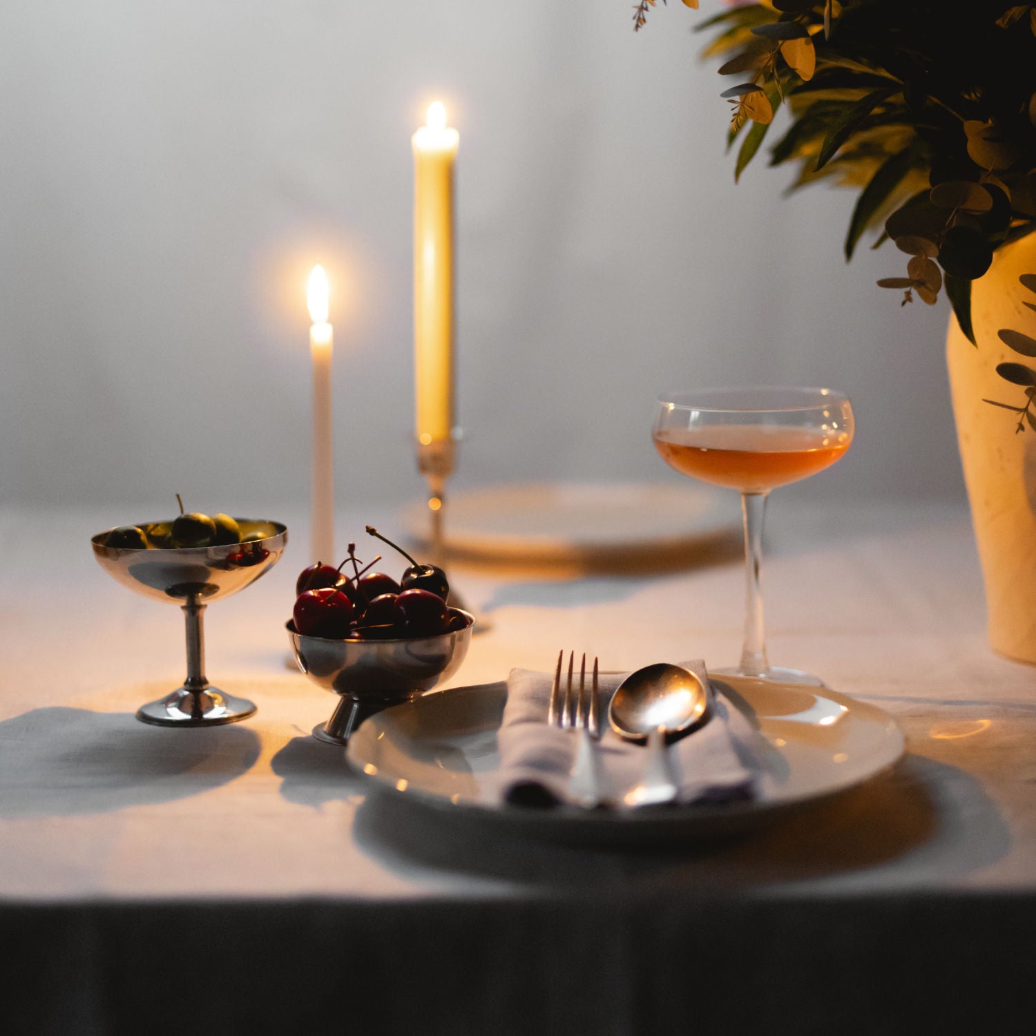 White Linen Tablecloth