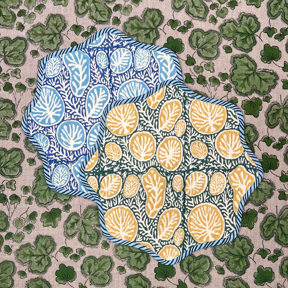 ‘The Breakfast’ Placemat - Scallop - Block Print