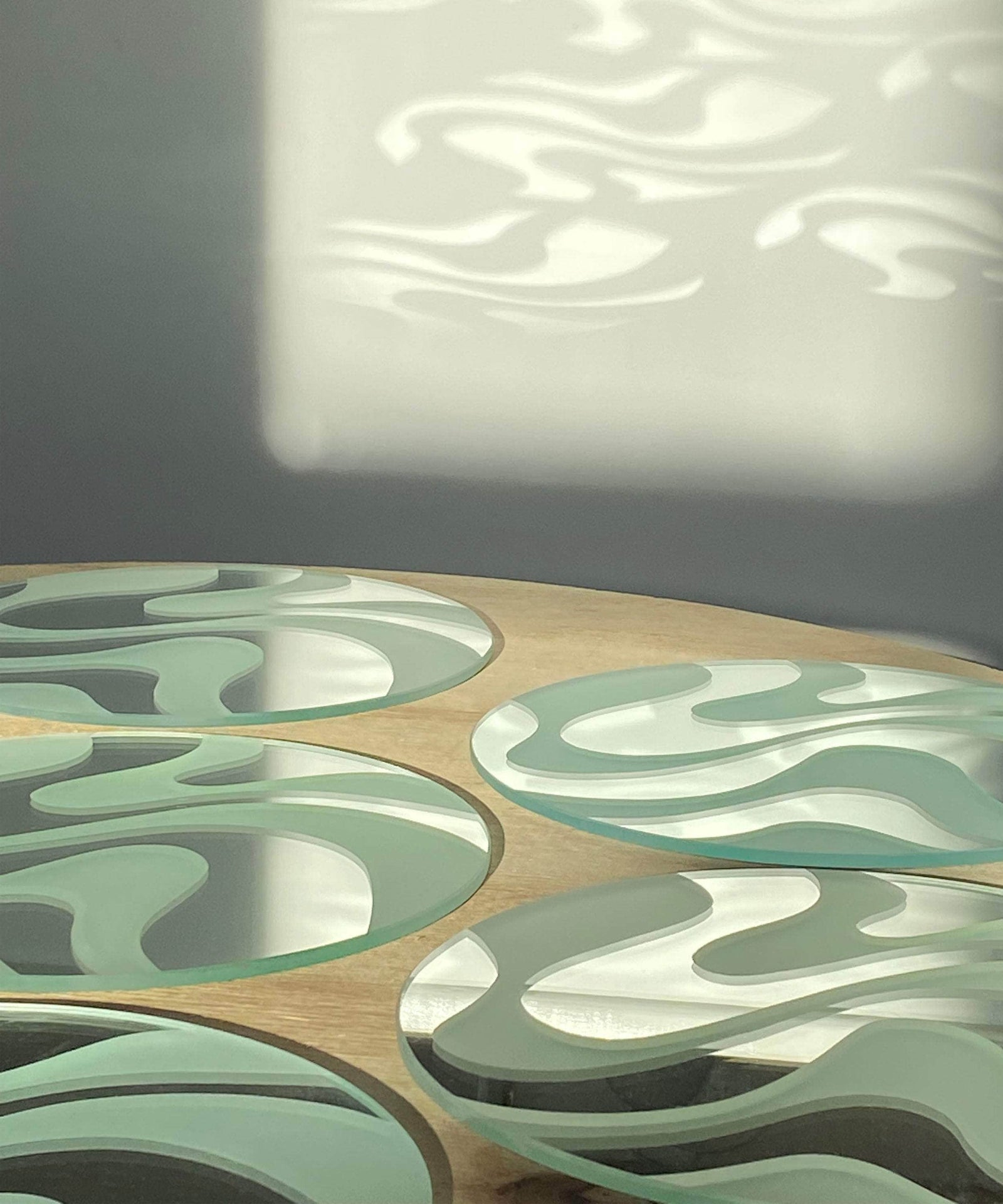 Swirl' Frosted Mirror