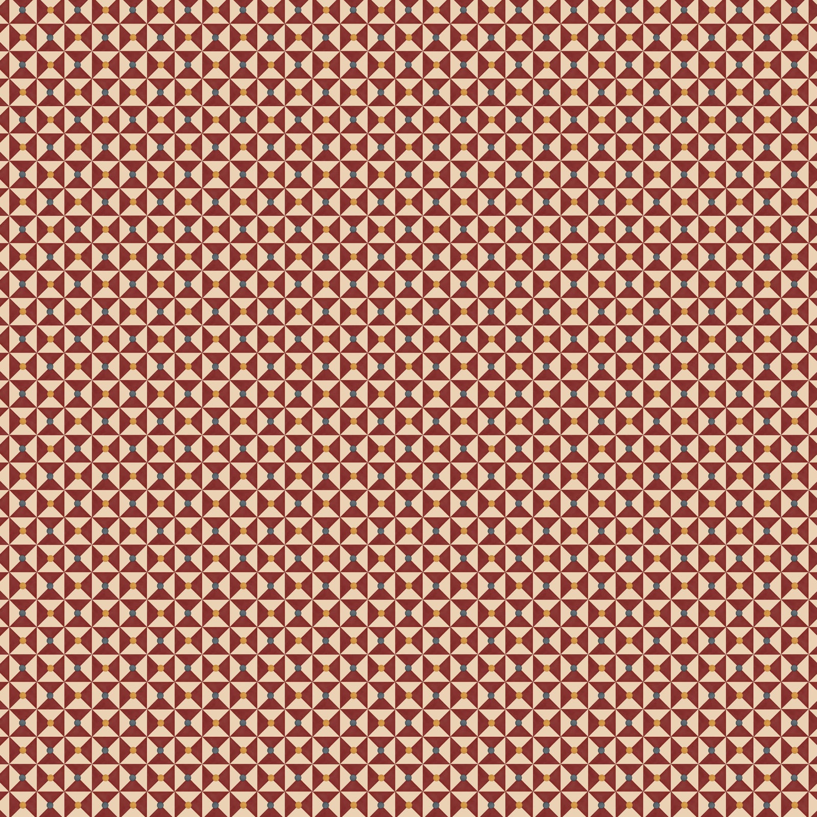 Broken Dishes Wallpaper - Traditional Red