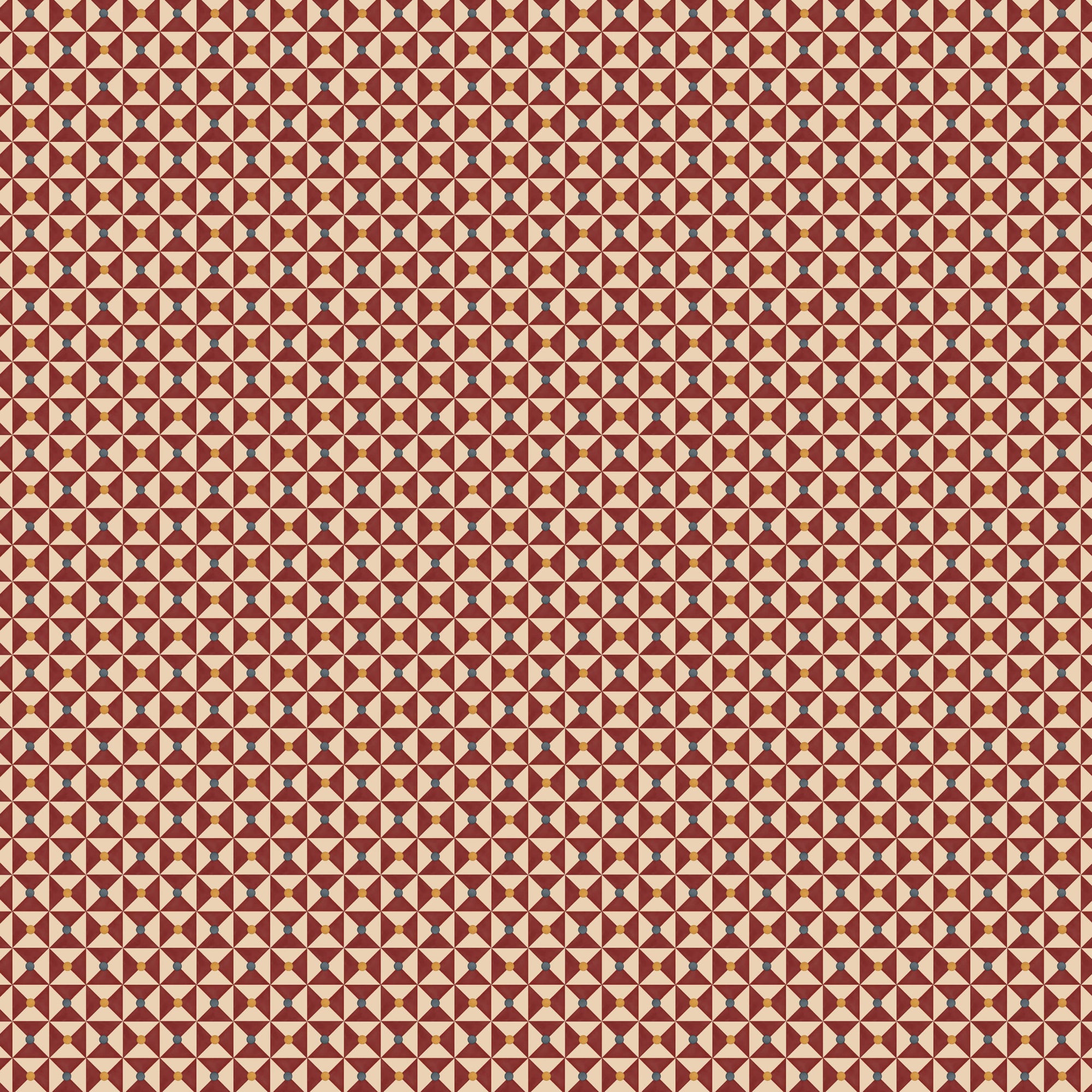Broken Dishes Wallpaper - Traditional Red