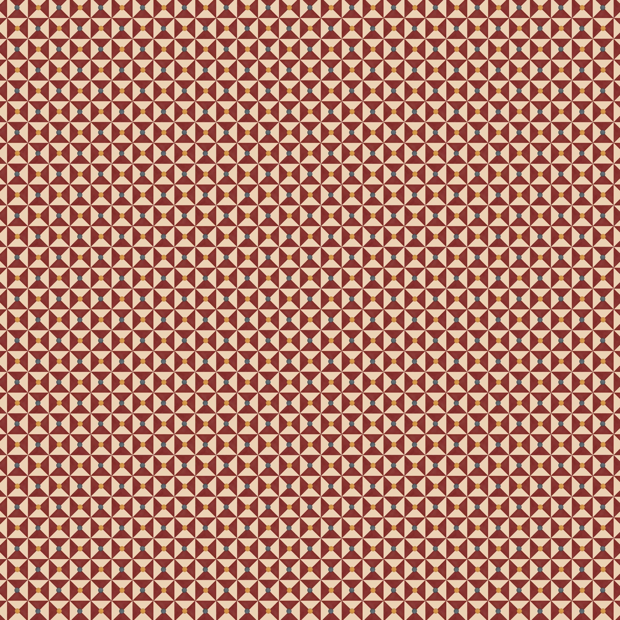 Broken Dishes Wallpaper - Traditional Red