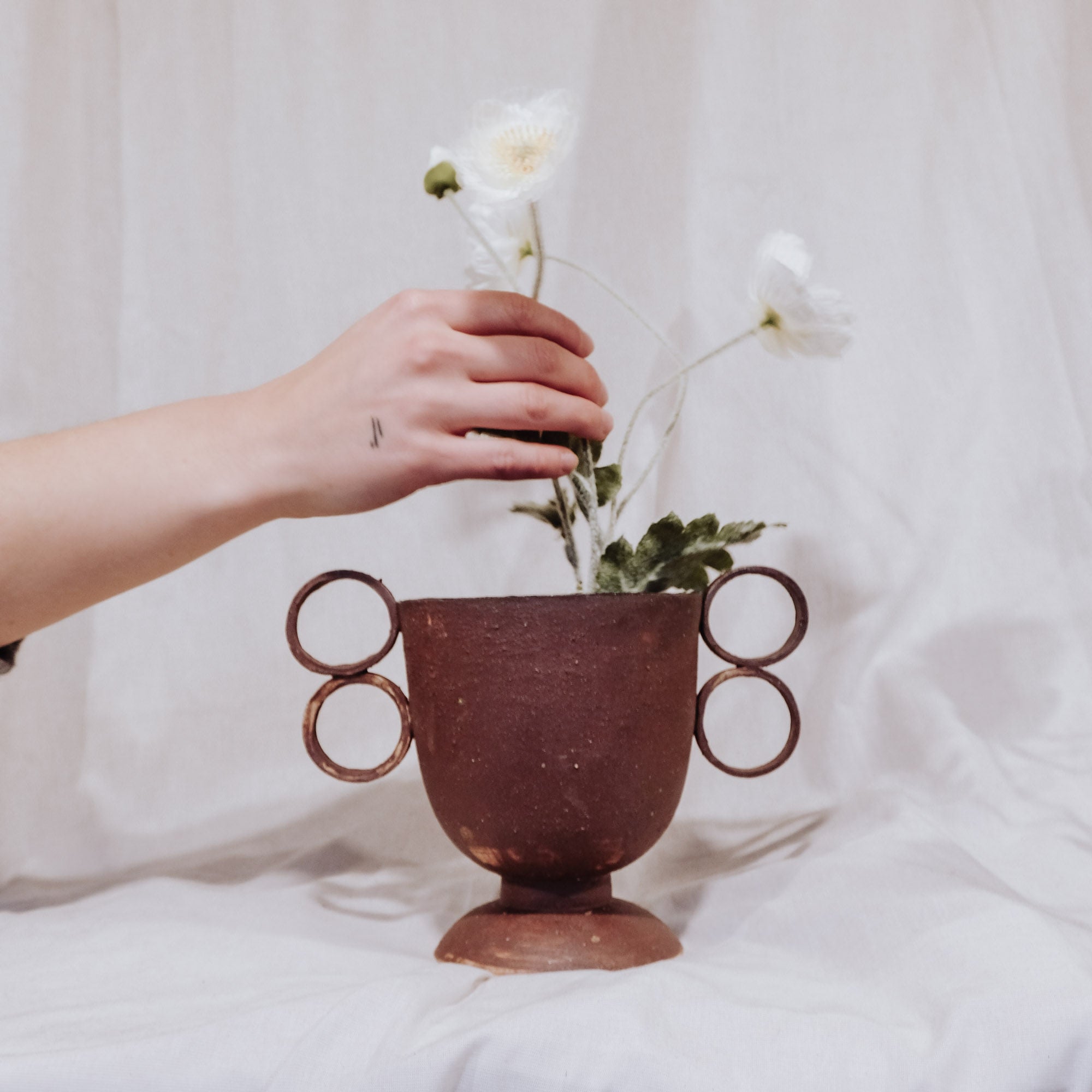 Jackie - Reddish Brown Wild Clay Edition - Goblet/Vase