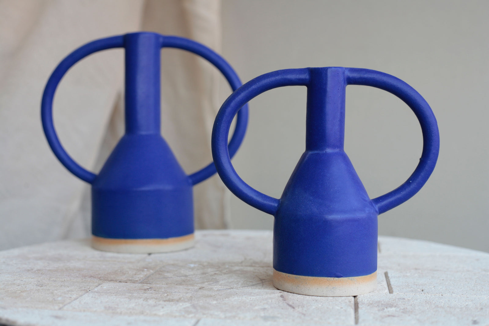 Jug Eared Vase in the Boldest Blue