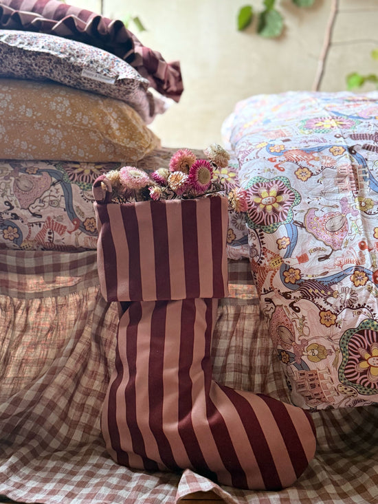 Velvet Christmas Stocking - Bougie