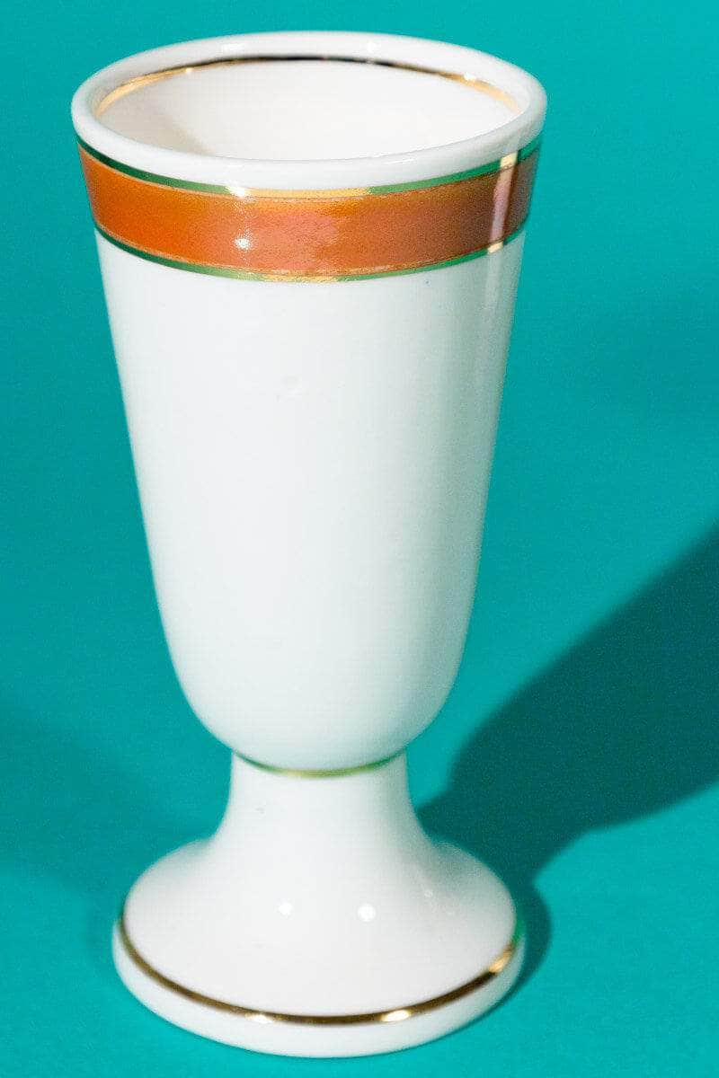 Vintage French Porcelain Coffee Cups Pair
