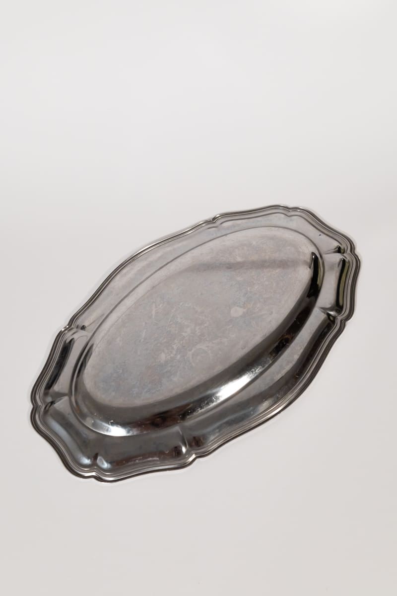 Vintage Adorned Silver Tray