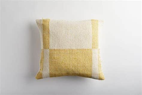 Organic Cotton Pillow from Colombia - Mustard