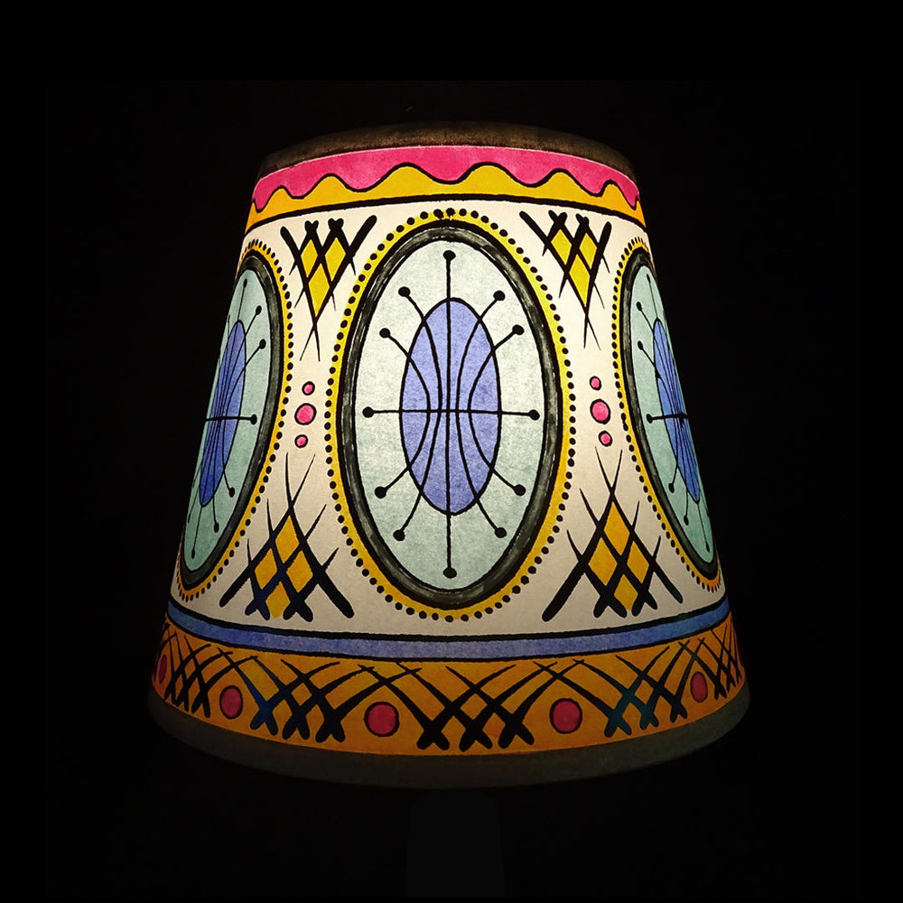 Callisto Hand Painted Lampshade in Yellow Gold