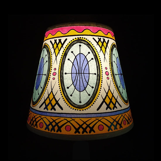 Callisto Hand Painted Lampshade in Yellow Gold