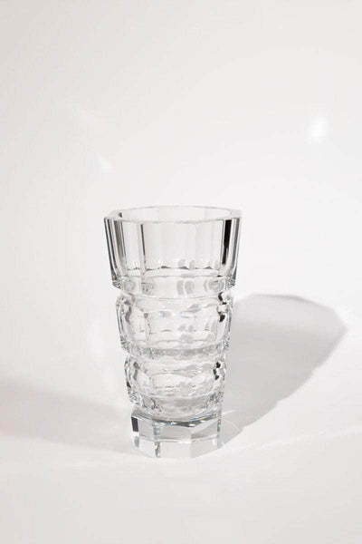 Vintage Art Deco Crystal Vase, Josef Hoffman for Moser