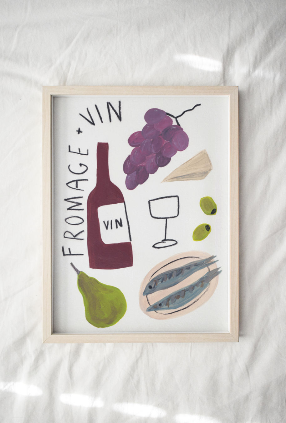 Fromage and Vin Print