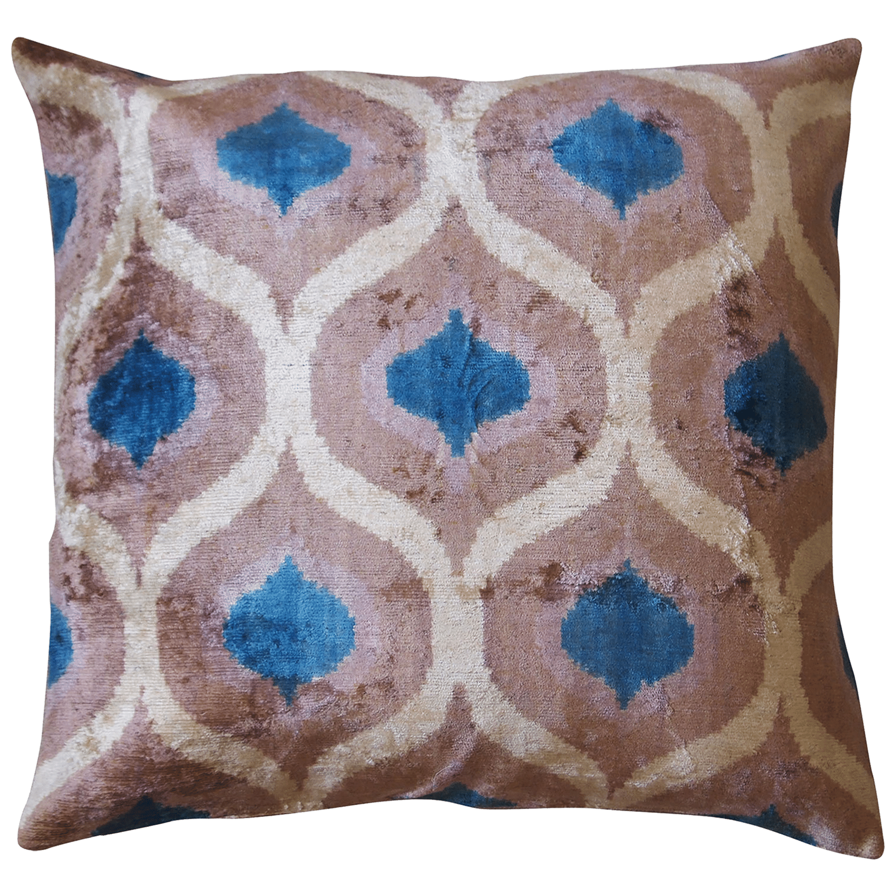 Silk Velvet Cushion - Brown