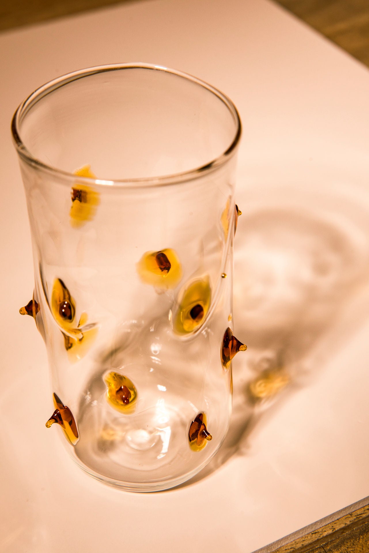 Yellow prickly Glasses (set of 4)