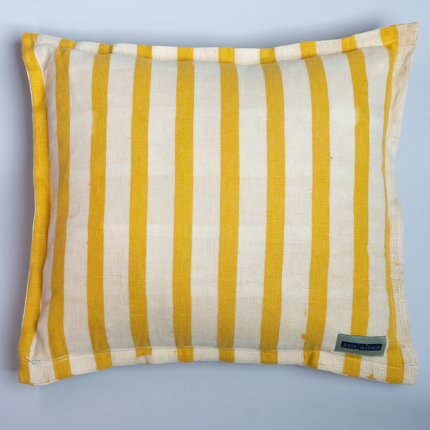 Lino Stripe Cushion (Yellow)