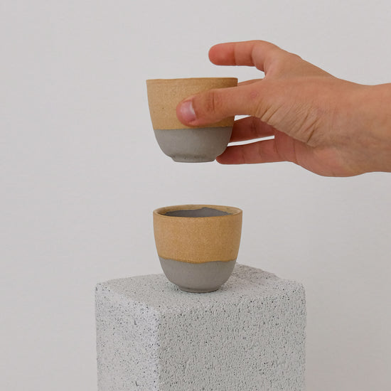 Dani - Porcelain Espresso Cups - Sandy Matte - Set of 2