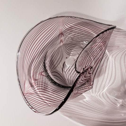 Vintage Striped Murano Glass Bowl