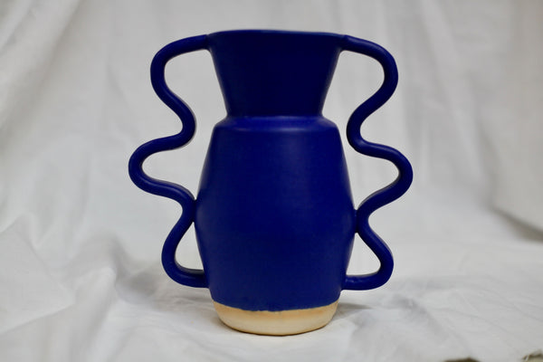 Flood Vase in Blue Wiggle