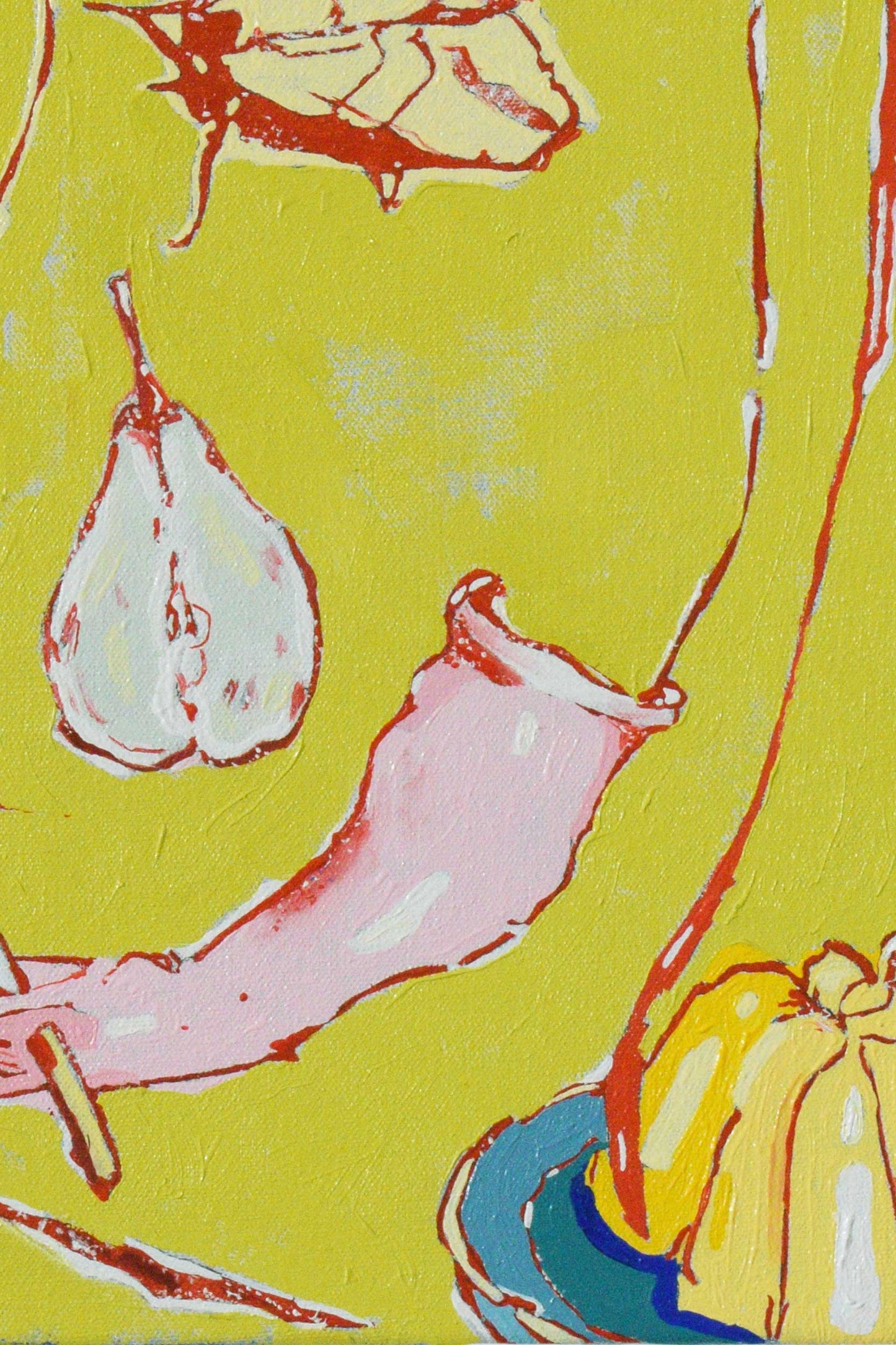 A Green Moth Came to Tea Original Painting