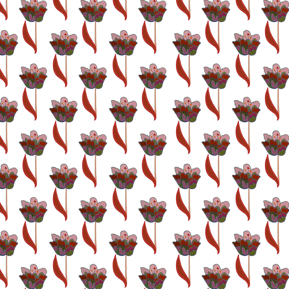 Tulips Wallpaper - White