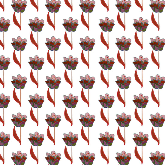 Tulips Wallpaper - White