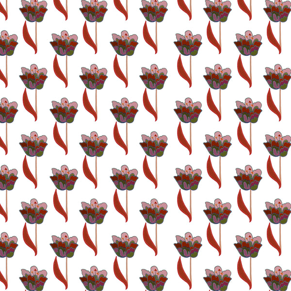 Tulips Wallpaper - White