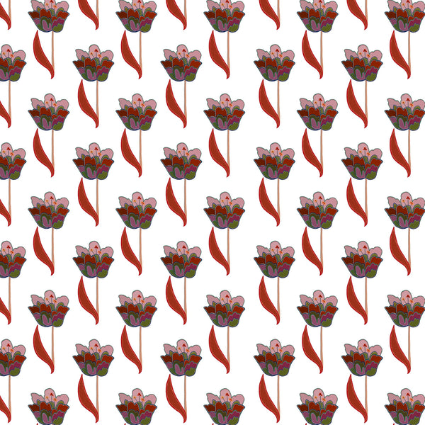 Tulips Wallpaper - White