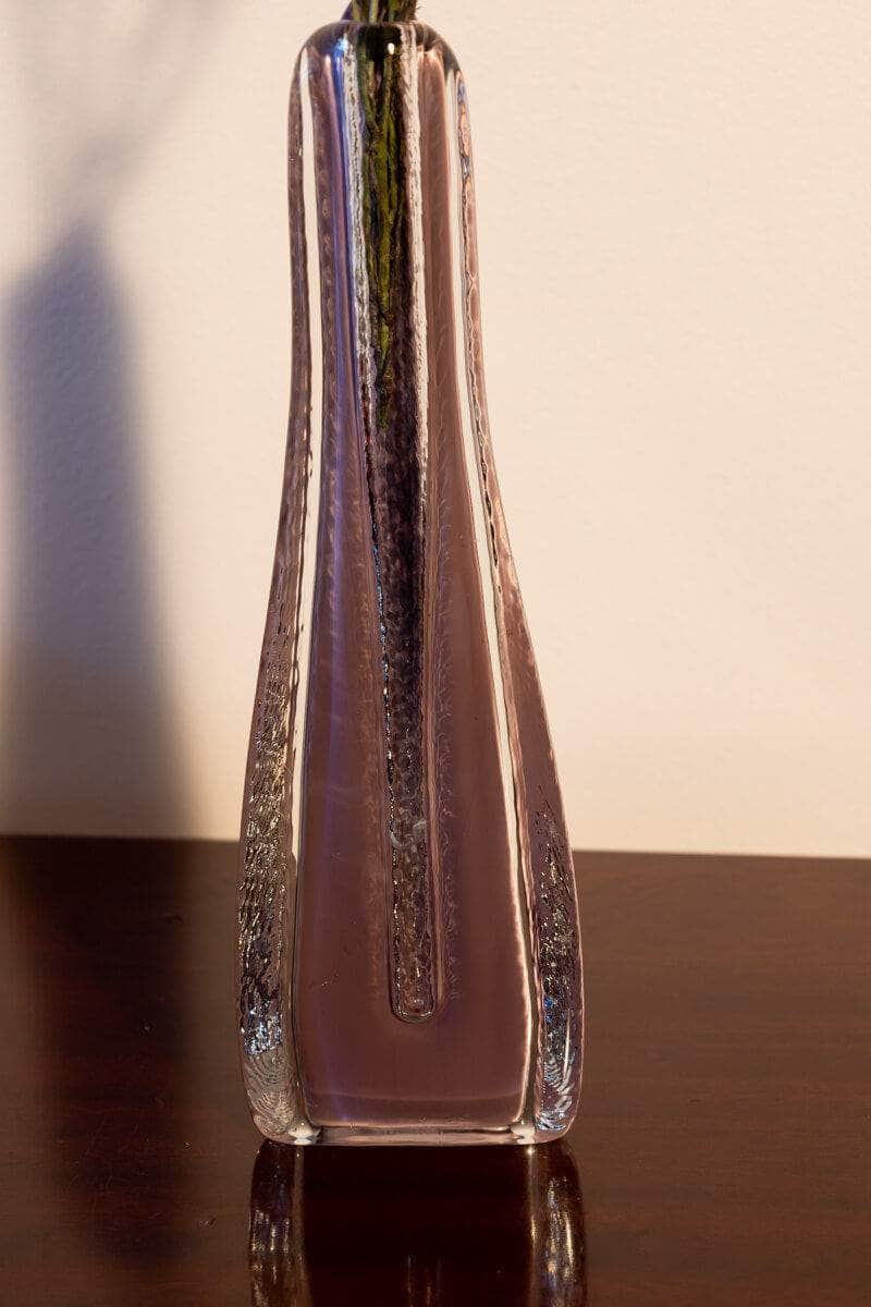 Rare Vintage Czech Soliflore Glass Vase, Jizerske for Sklo Union
