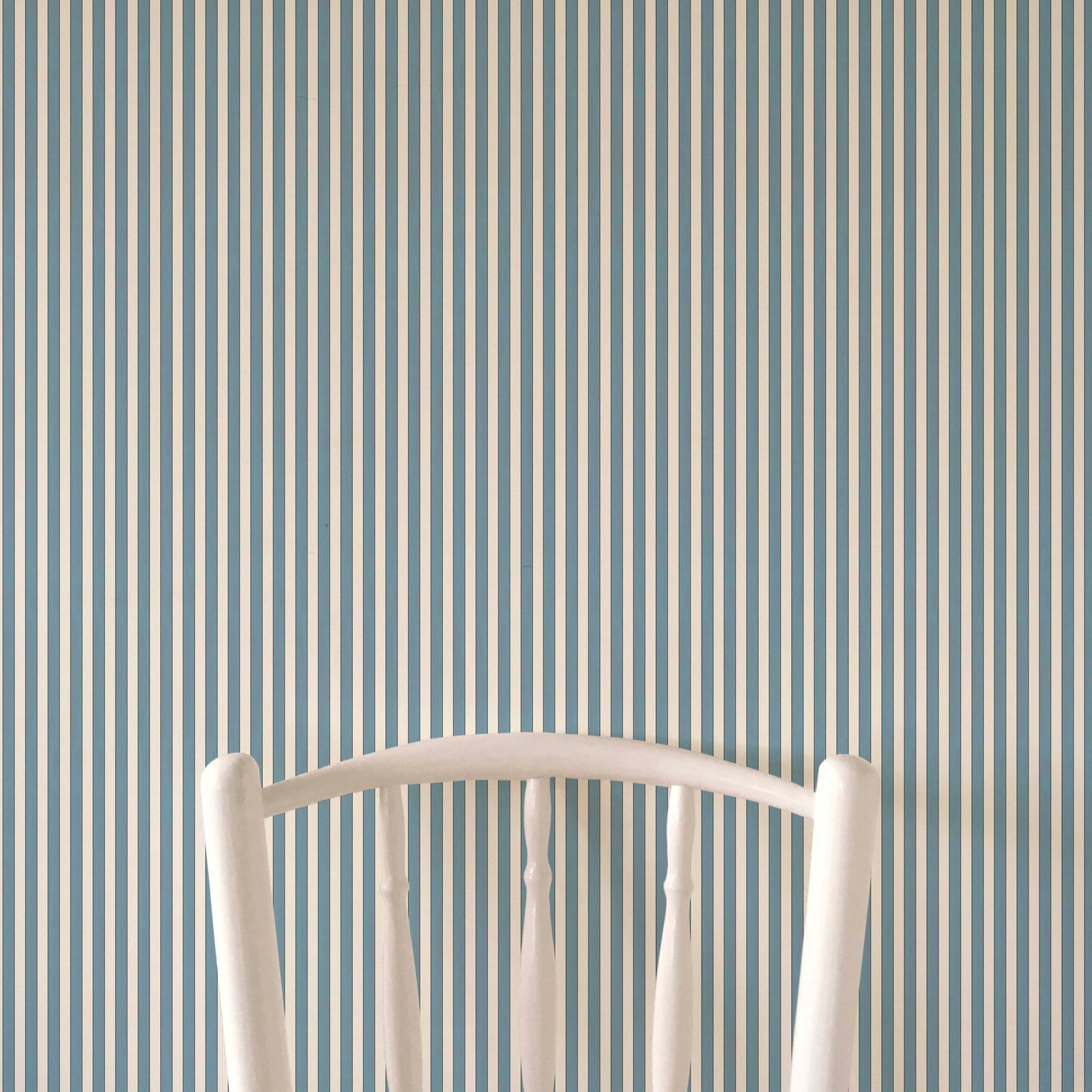 Tuscan Stripes Wallpaper - Light Blue