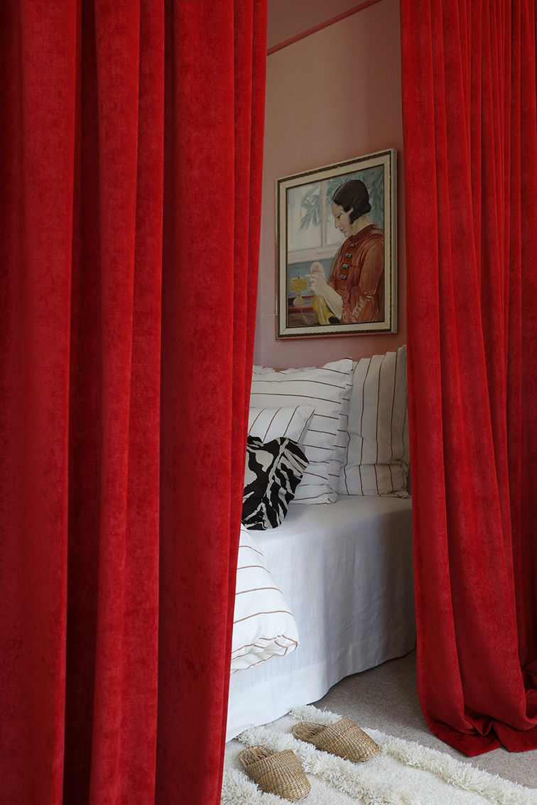 Curtain Velvet Velour Red