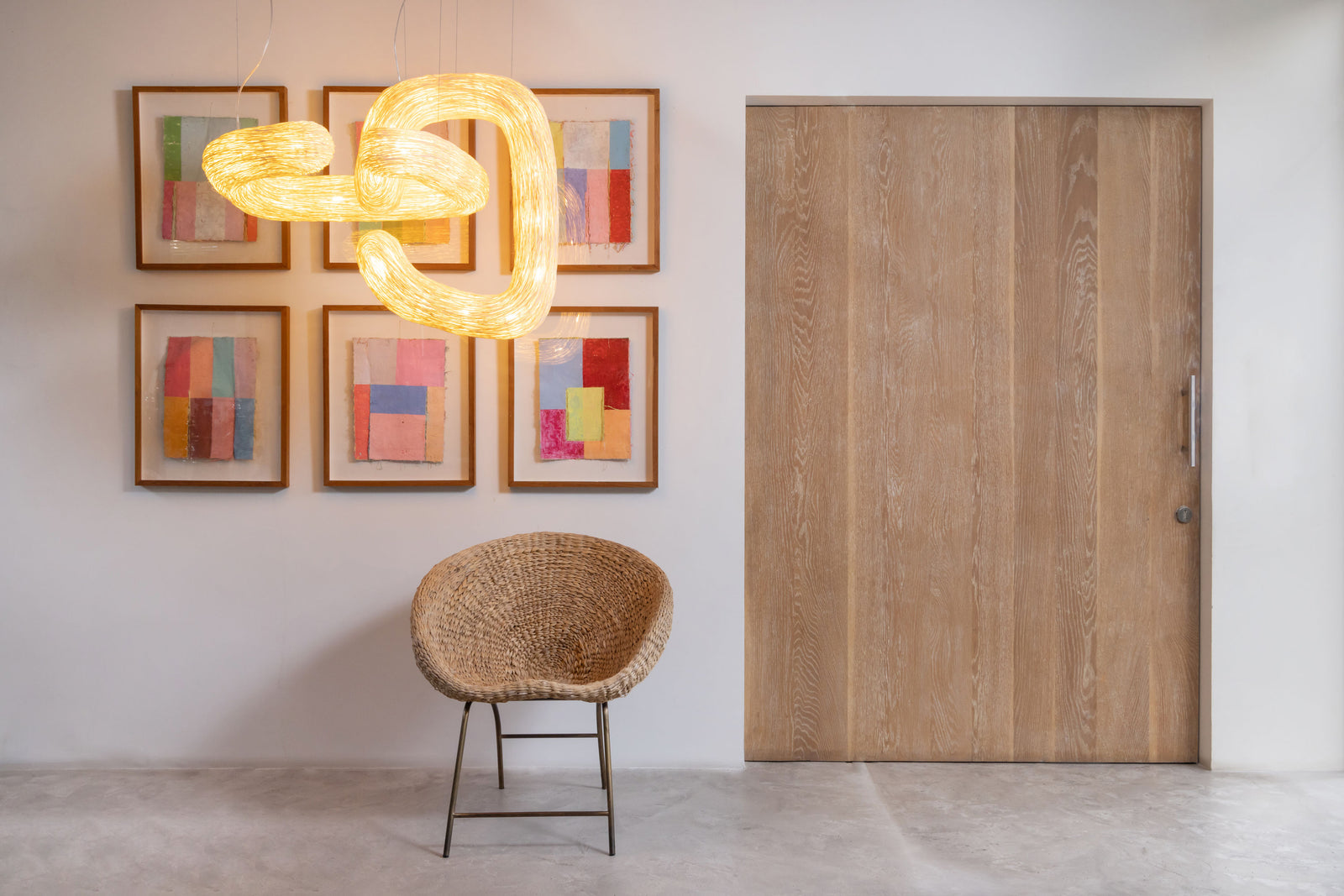 Set of 2 Orbette Pendant Lights by Ango – Handwoven Rattan Sculptural Design