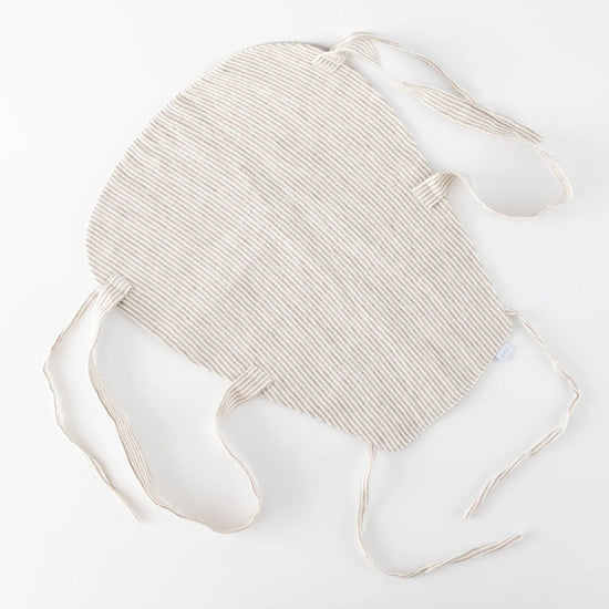 Flower Bag – Organic Linen with Beige Stripes