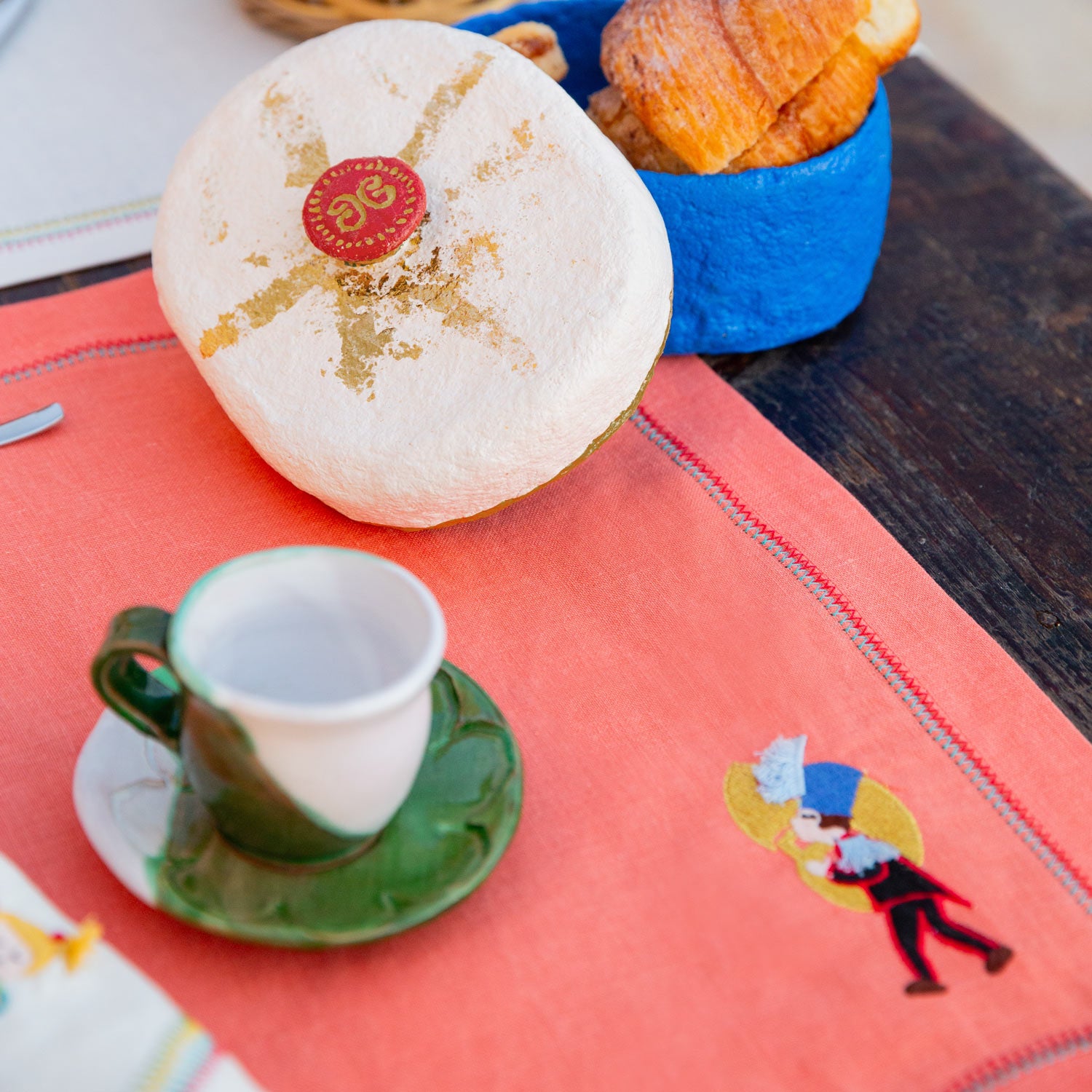 San Nicola Placemats - Coral - Set of 2